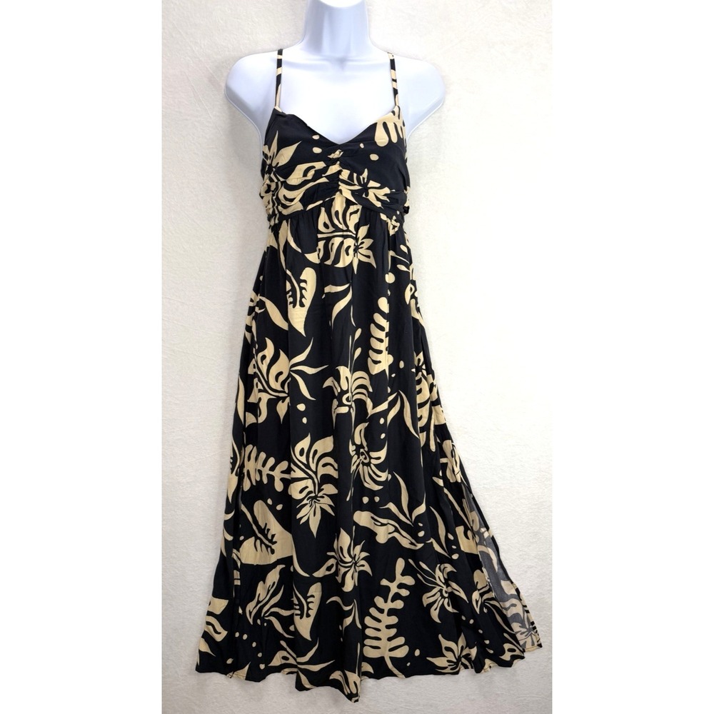 GAP Women's Leaf‎ Print Rayon Maxi Dress Size XS NWT